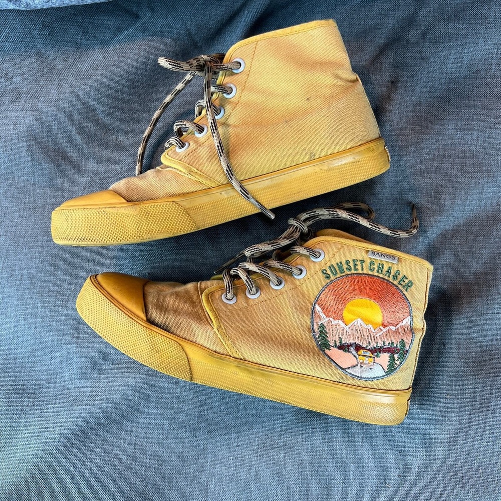 BANGS‎ Yellowstone Sunset Chaser High Top Tennis Shoes Men 3.5 Women 5